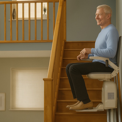Gerader Treppenlift – ideal für gerade Treppen